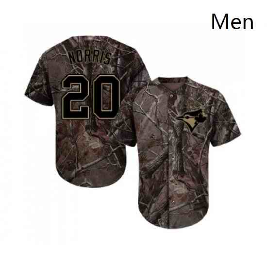 Mens Toronto Blue Jays 20 Bud Norris Authentic Camo Realtree Collection Flex Base Baseball Jersey